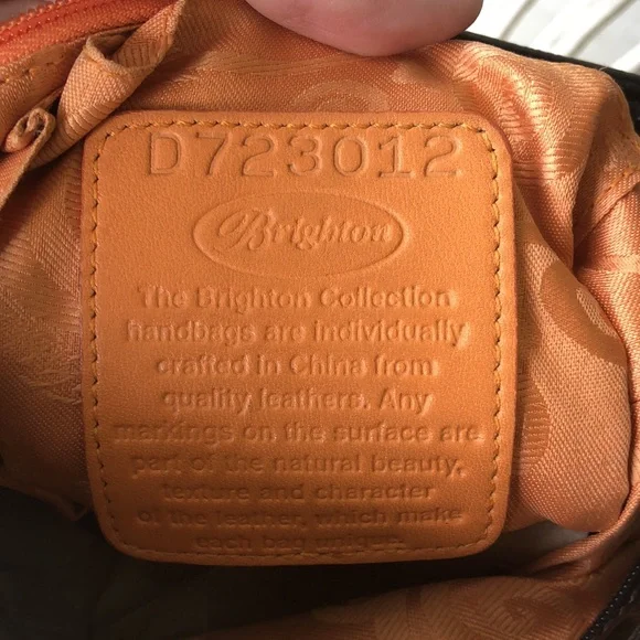 BRIGHTON Reptile Embossed Patent Leather Shoulder Bag - #D723012 - Picture 2 of 15